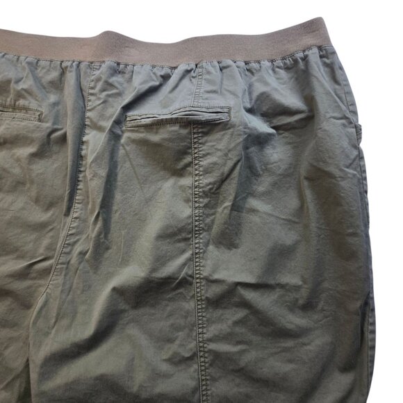 Liz & Me Womens 5X Olive Green Cargo Capri Pants Elastic Waistband Pockets - Picture 12 of 15